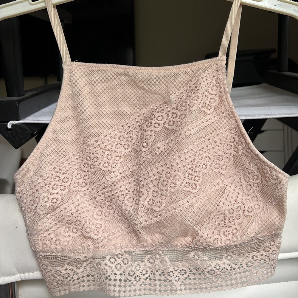 Aerie beige lace bralette women’s size Medium